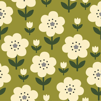 Retro Cream Flower
