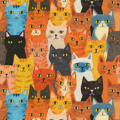 カラフルキャットフェイス